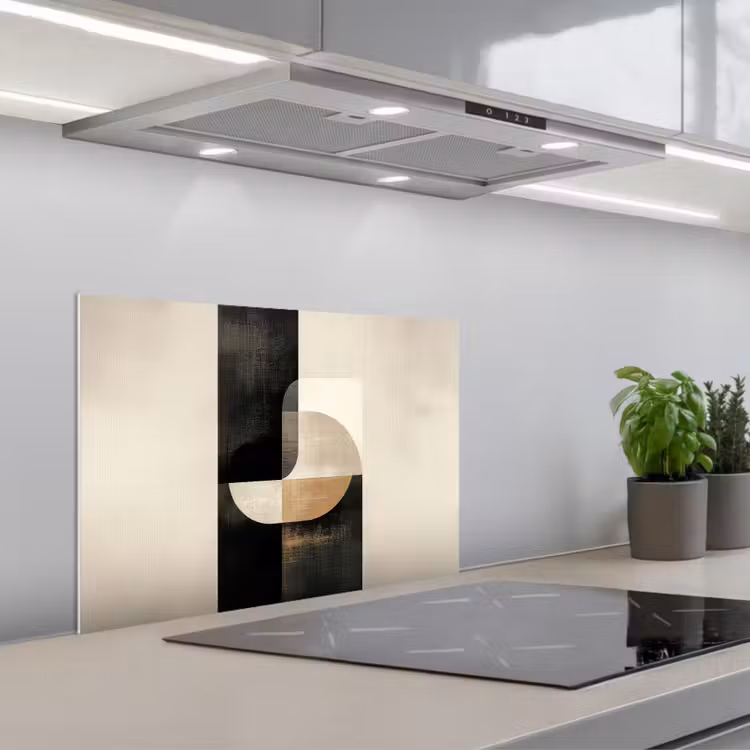 Modern - Vierkant - Vormen keuken achterwand spatscherm klein -3d_schuin