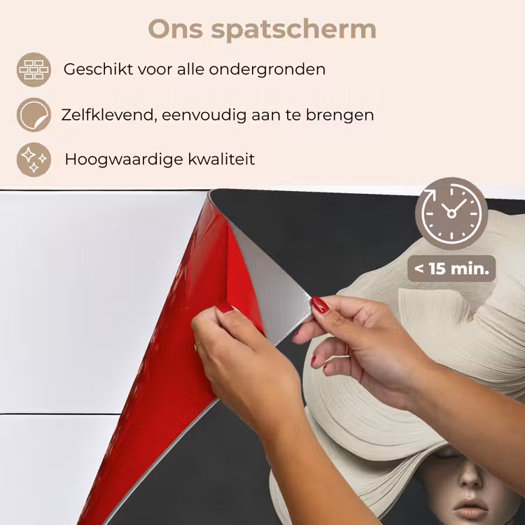 Modern - Vrouw - Hoed keuken achterwand spatscherm klein -spatscherm_NL