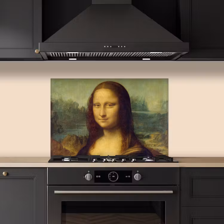 Mona Lisa - Leonardo da Vinci keuken achterwand spatscherm klein -sfeer1