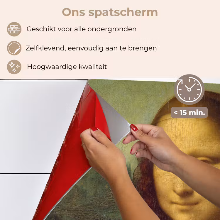 Mona Lisa - Leonardo da Vinci keuken achterwand spatscherm klein -spatscherm_NL