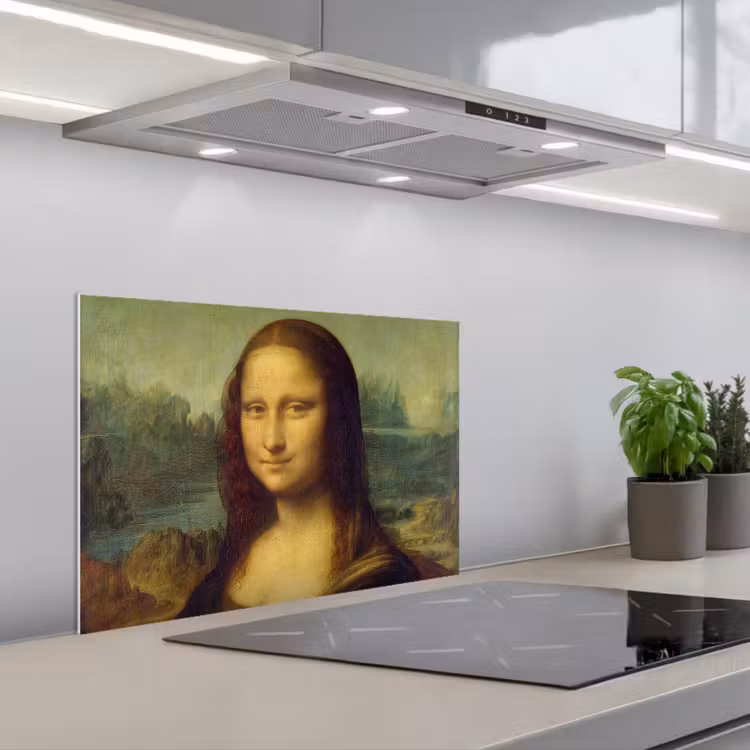 Mona Lisa - Leonardo da Vinci keuken achterwand spatscherm klein -3d_schuin