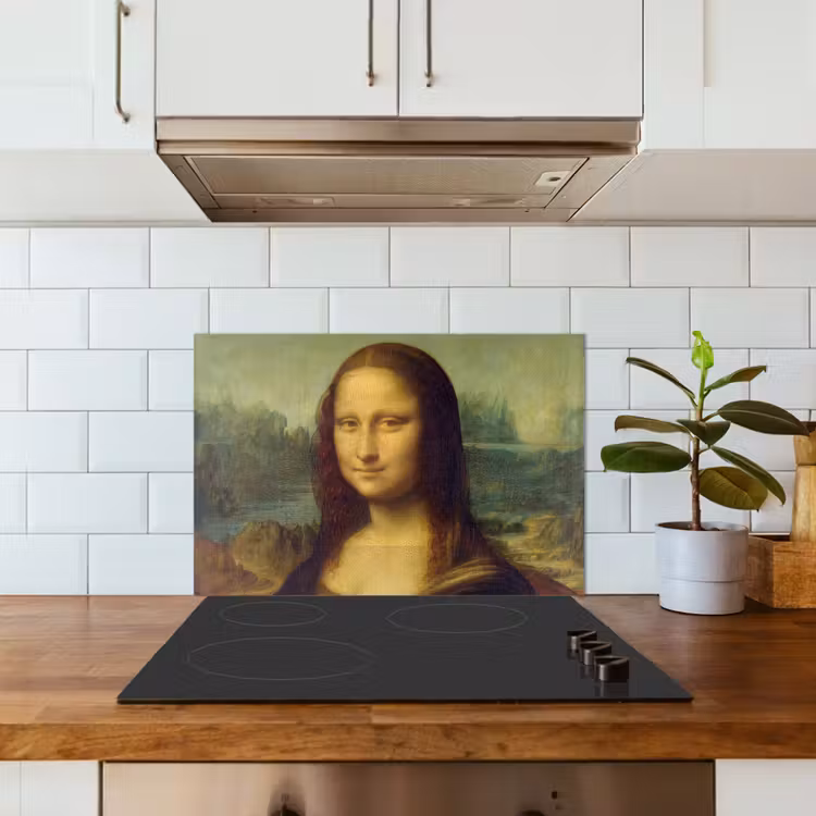 Mona Lisa - Leonardo da Vinci keuken achterwand spatscherm klein -sfeer2