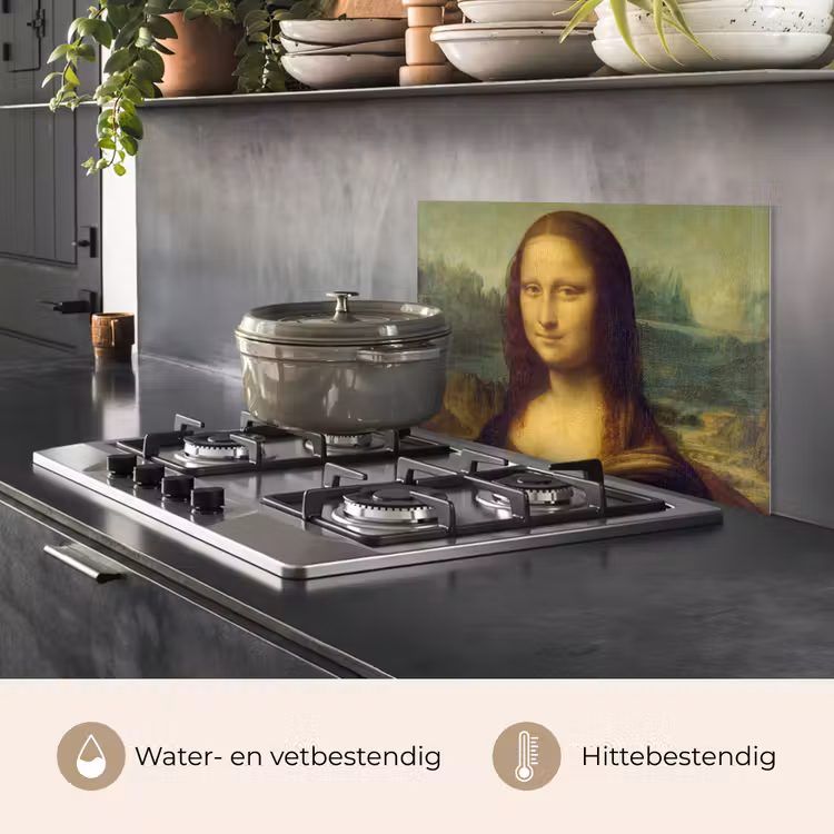 Mona Lisa - Leonardo da Vinci keuken achterwand spatscherm klein -usp_NL