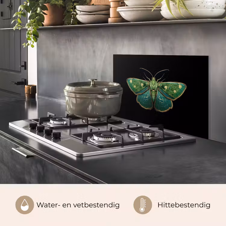 Mot - Levendig - Groen keuken achterwand spatscherm klein -usp_NL