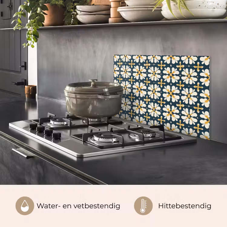 Motief - Tegel - Okergeel keuken achterwand spatscherm klein 900 -usp_NL