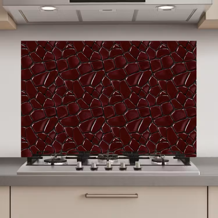 Mozaïek - Tegel - Bordeauxrood keuken achterwand spatscherm klein 900 -3d_website