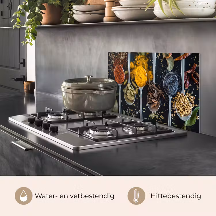 Mozaïek van Kruiden en Specerijen keuken achterwand spatscherm klein -usp_NL