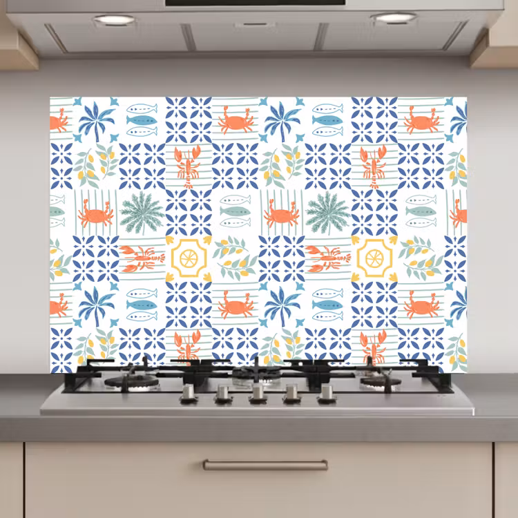 Zee - Sfeer - Mozaïek - Multi keuken achterwand spatscherm klein 900 -3d_website