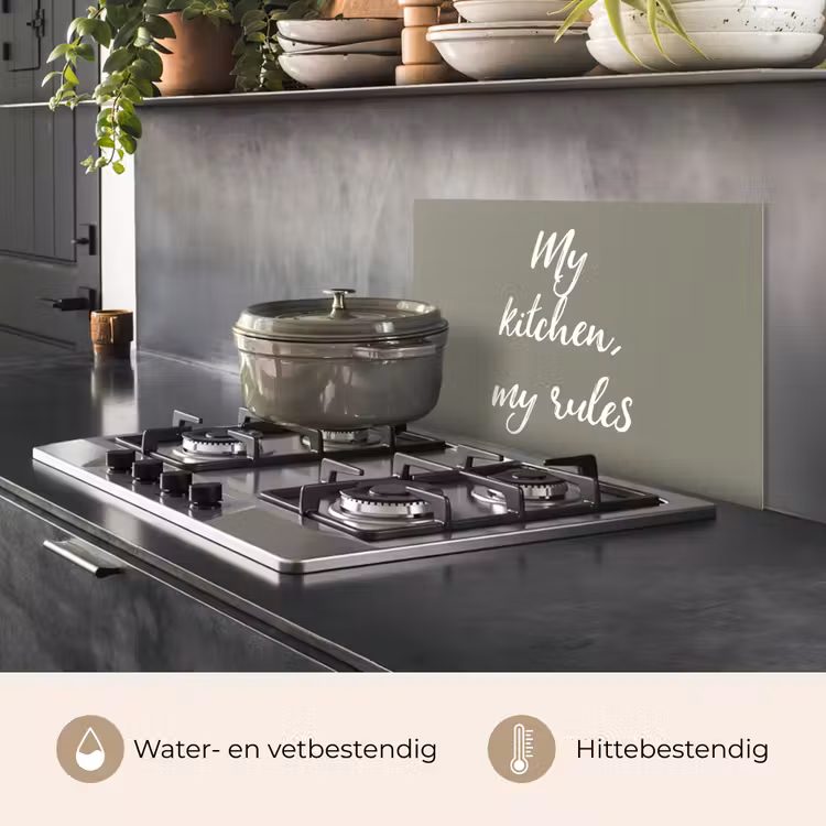 My kitchen, my rules - Spreuken - Quotes keuken achterwand spatscherm klein -usp_NL