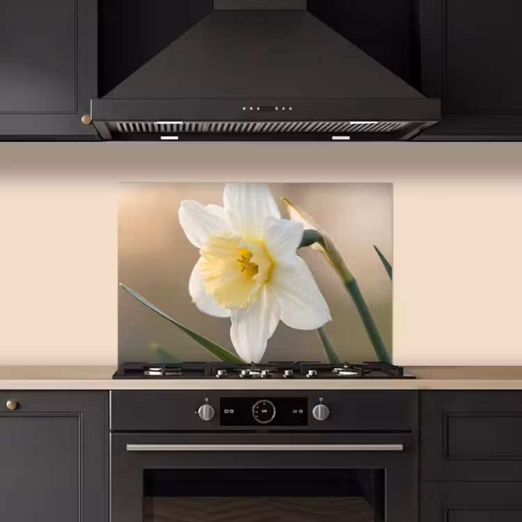 Narcis - Bloem - Minimalistisch keuken achterwand spatscherm klein -sfeer1