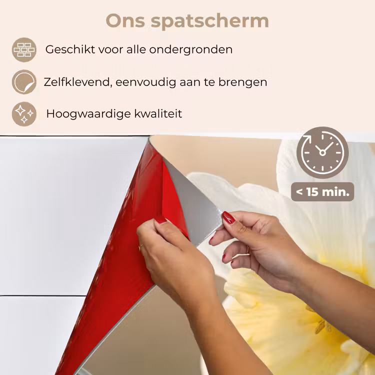 Narcis - Bloem - Minimalistisch keuken achterwand spatscherm klein -spatscherm_NL