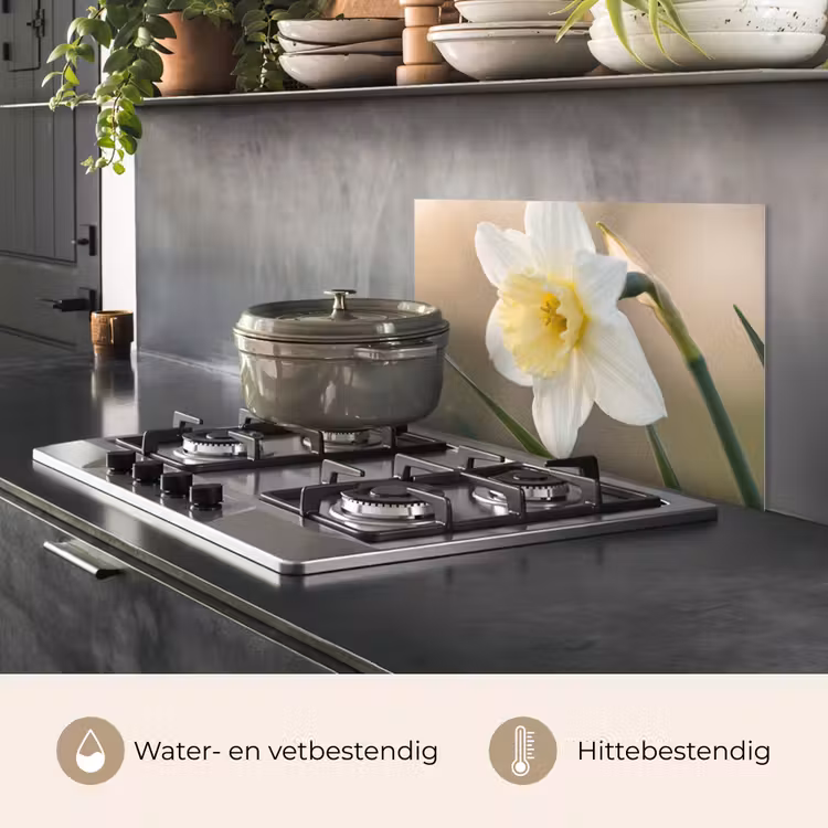 Narcis - Bloem - Minimalistisch keuken achterwand spatscherm klein -usp_NL