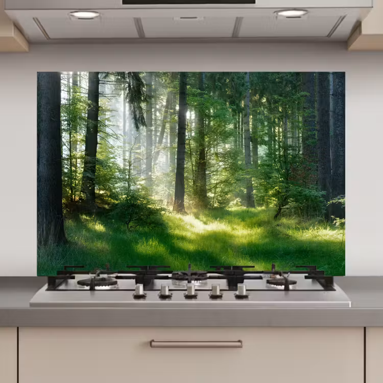 Natuur - Bomen - Bos - Groen - Zon - Gras - Planten keuken achterwand spatscherm klein -3d_website