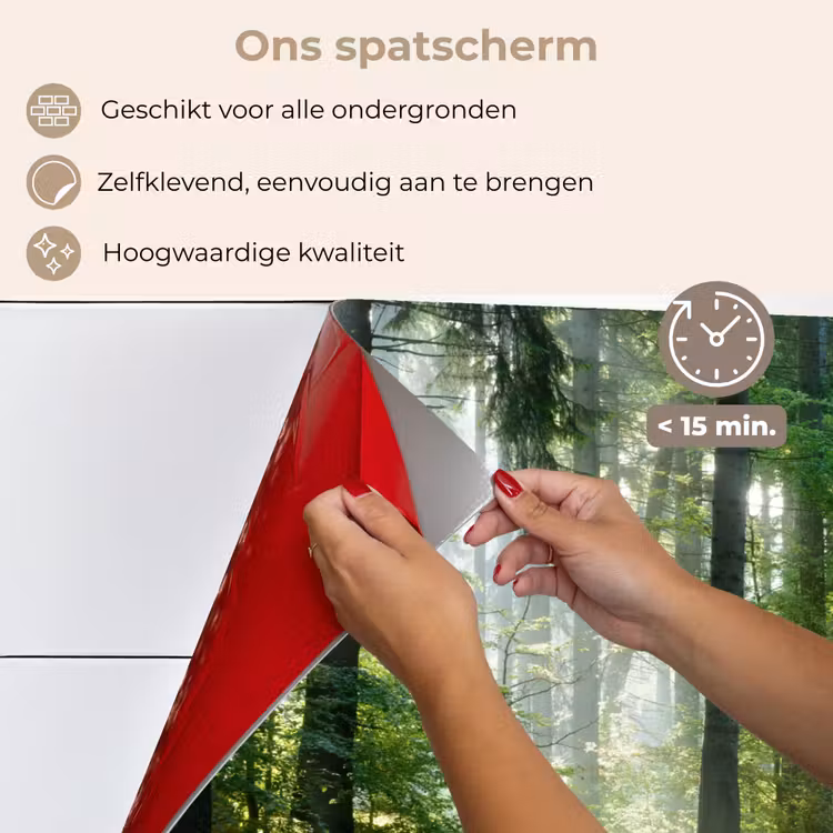 Natuur - Bomen - Bos - Groen - Zon - Gras - Planten keuken achterwand spatscherm klein -spatscherm_NL