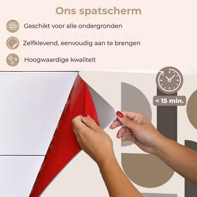 Natuurlijke tinten - Grafisch - Verticale compositie keuken achterwand spatscherm klein -spatscherm_NL