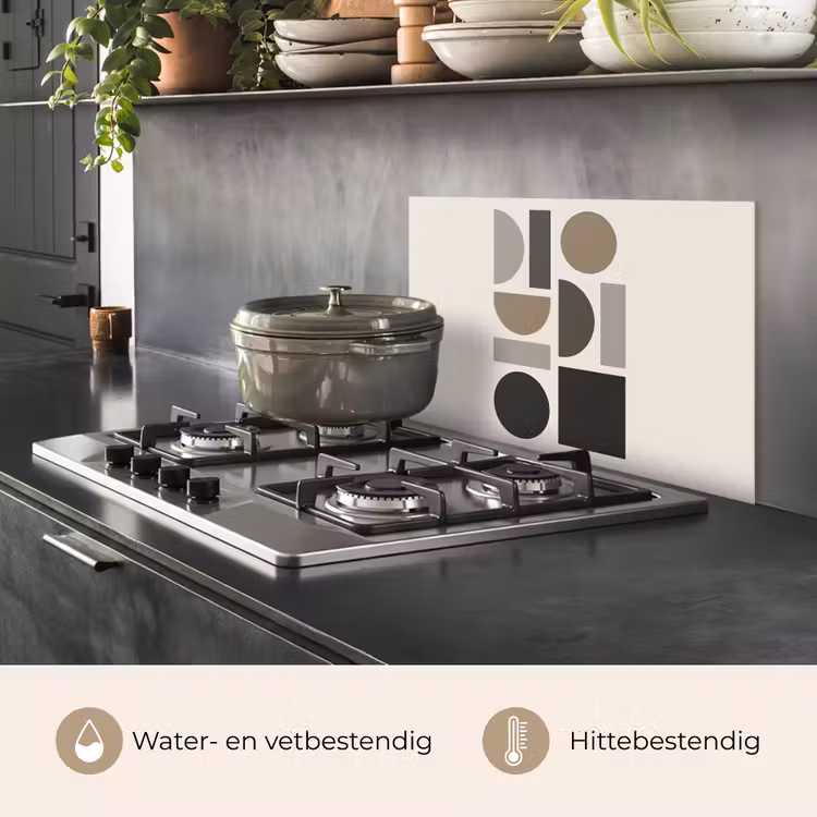 Natuurlijke tinten - Grafisch - Verticale compositie keuken achterwand spatscherm klein -usp_NL