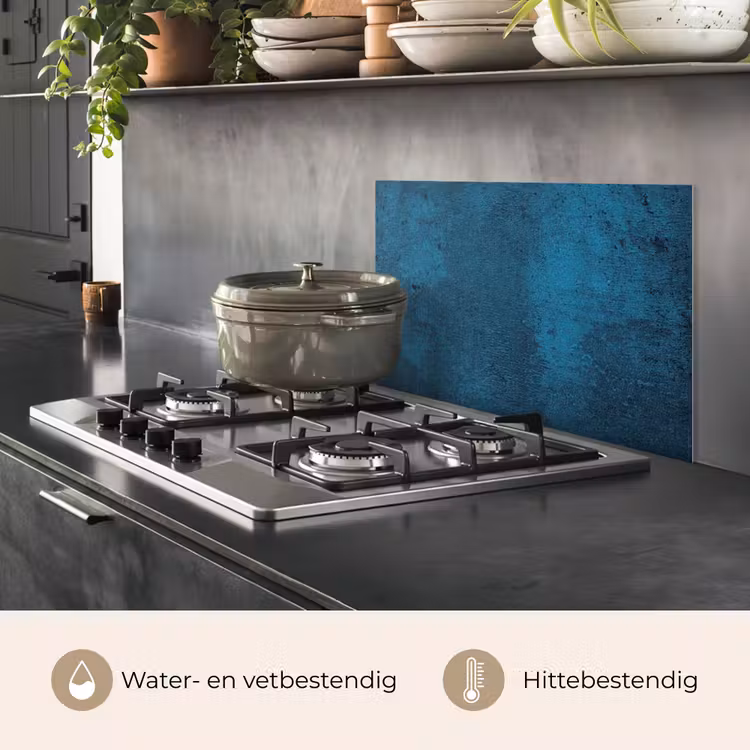 Natuursteen - Beton - Steen - Blauw keuken achterwand spatscherm klein -usp_NL