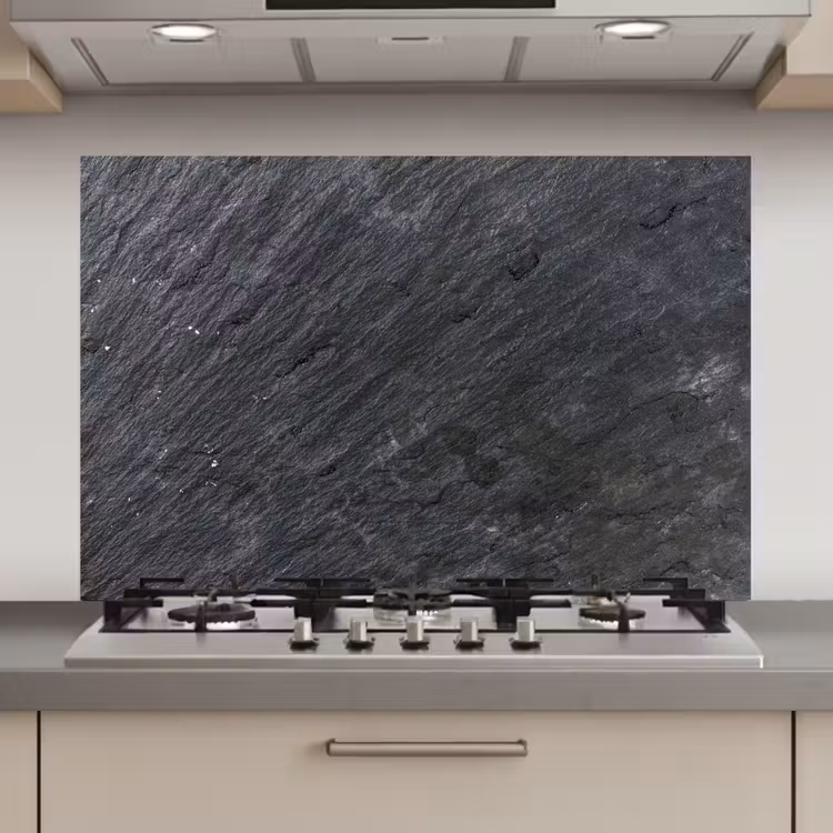 Natuursteen - Industrieel - Leisteen - Structuur - Grijs keuken achterwand spatscherm klein -3d_website