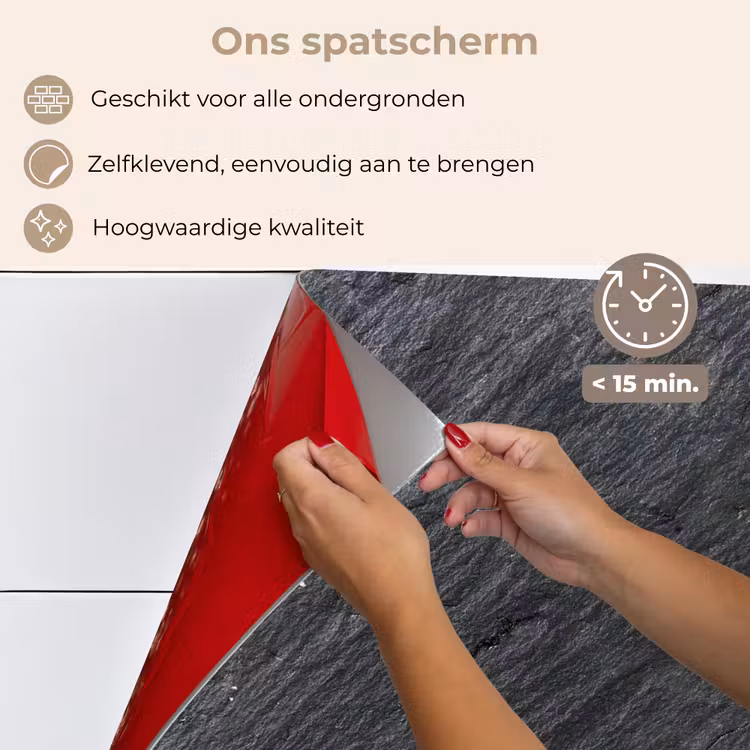 Natuursteen - Industrieel - Leisteen - Structuur - Grijs keuken achterwand spatscherm klein -spatscherm_NL