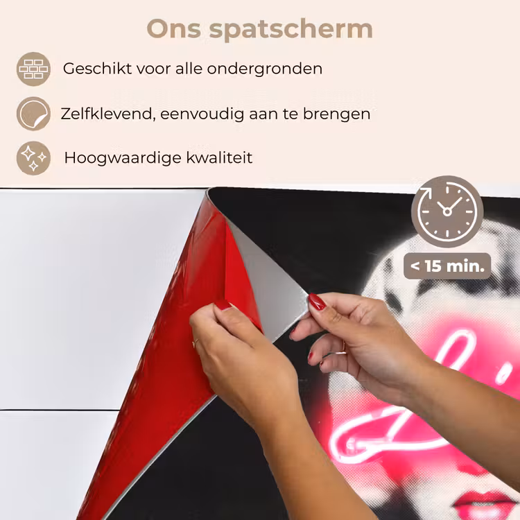 Neon - Letters - Vintage - Vrouw keuken achterwand spatscherm klein -spatscherm_NL