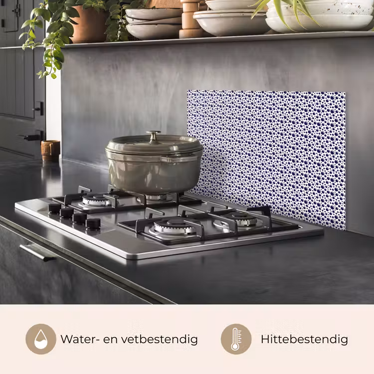 Oceaan - Bubbel - Blauw - Wit keuken achterwand spatscherm klein 900 -usp_NL