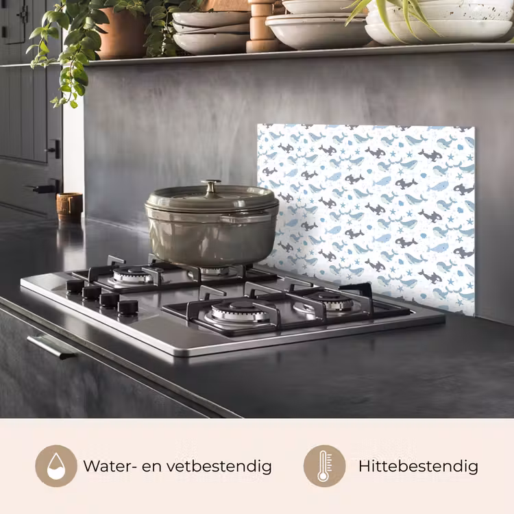 Oceaan - Walvis - Orka - Blauw keuken achterwand spatscherm klein 900 -usp_NL