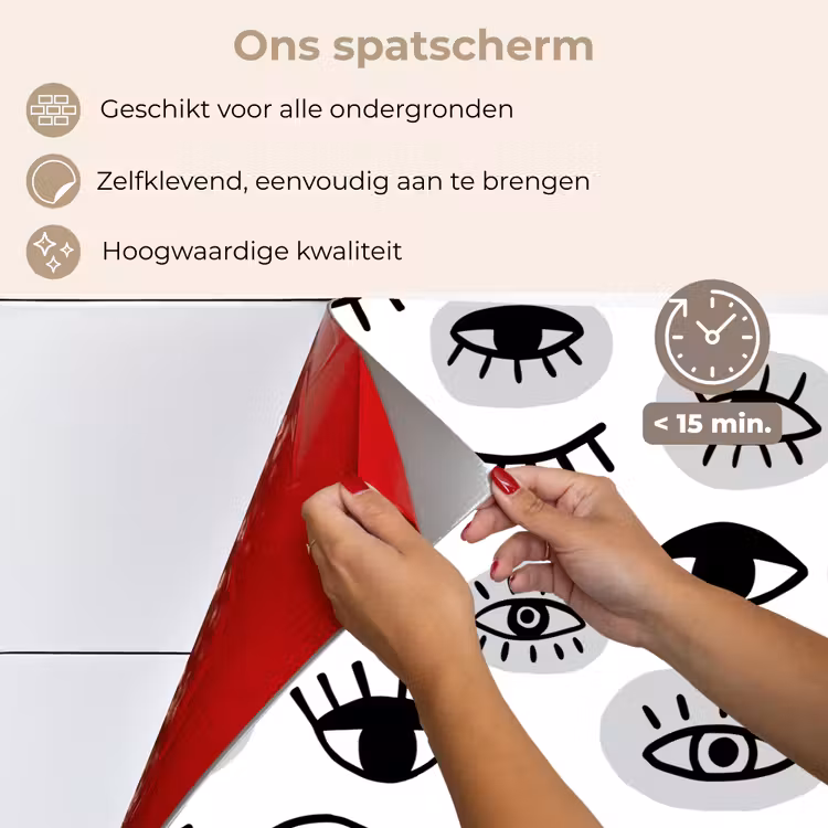 Ogen - Gestileerd - Expressief keuken achterwand spatscherm klein 900 -spatscherm_NL