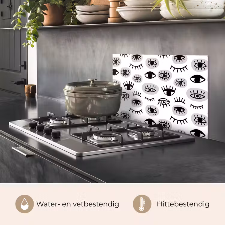 Ogen - Gestileerd - Expressief keuken achterwand spatscherm klein 900 -usp_NL