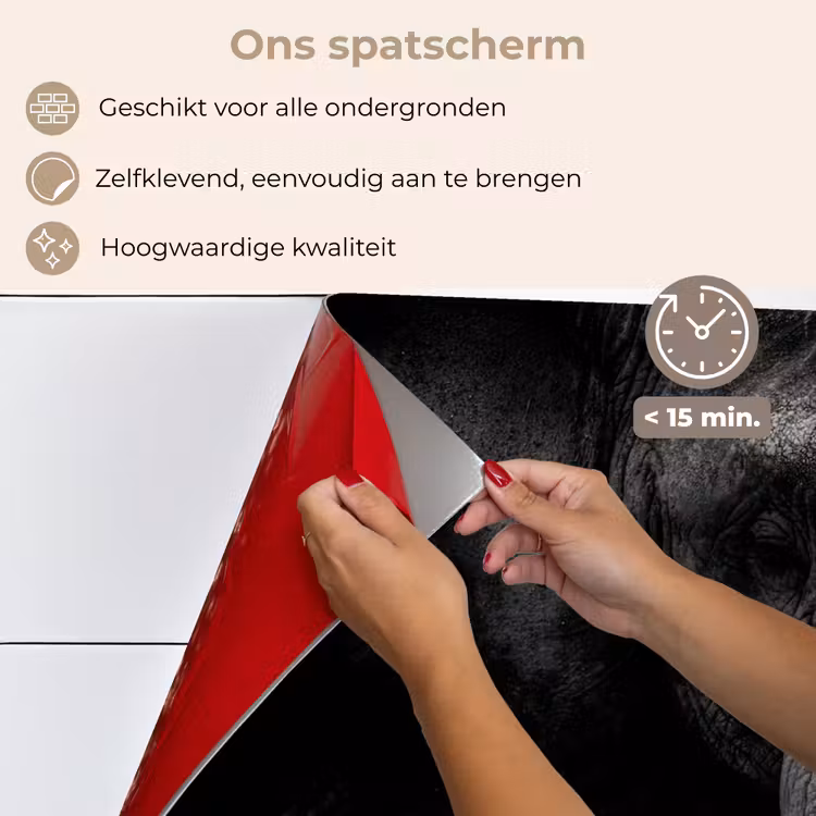 Olifant - Dier - Portret keuken achterwand spatscherm klein -spatscherm_NL