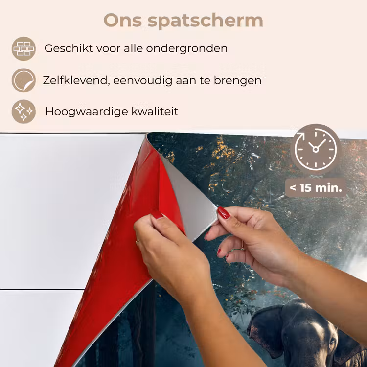 Olifant - Dieren - Licht - Bos - Natuur - Wilde dieren keuken achterwand spatscherm klein -spatscherm_NL