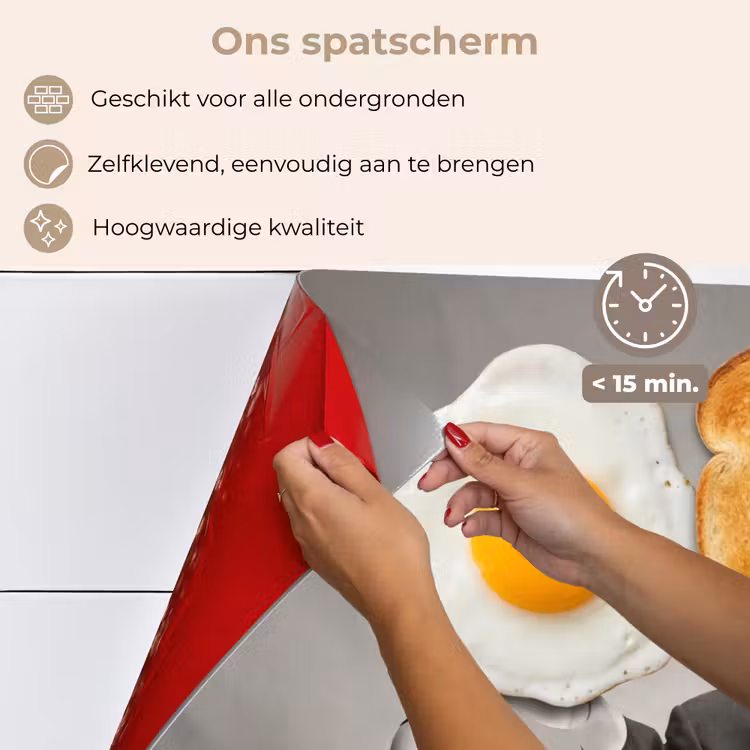 Ontbijt - Koppel - Ei - Brood keuken achterwand spatscherm klein -spatscherm_NL