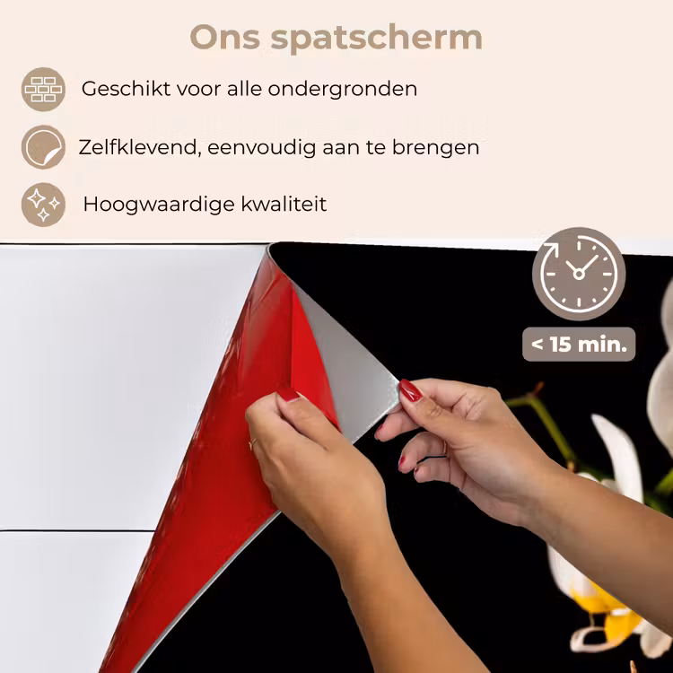 Orchidee - Bloemen - Planten - Botanisch keuken achterwand spatscherm klein -spatscherm_NL