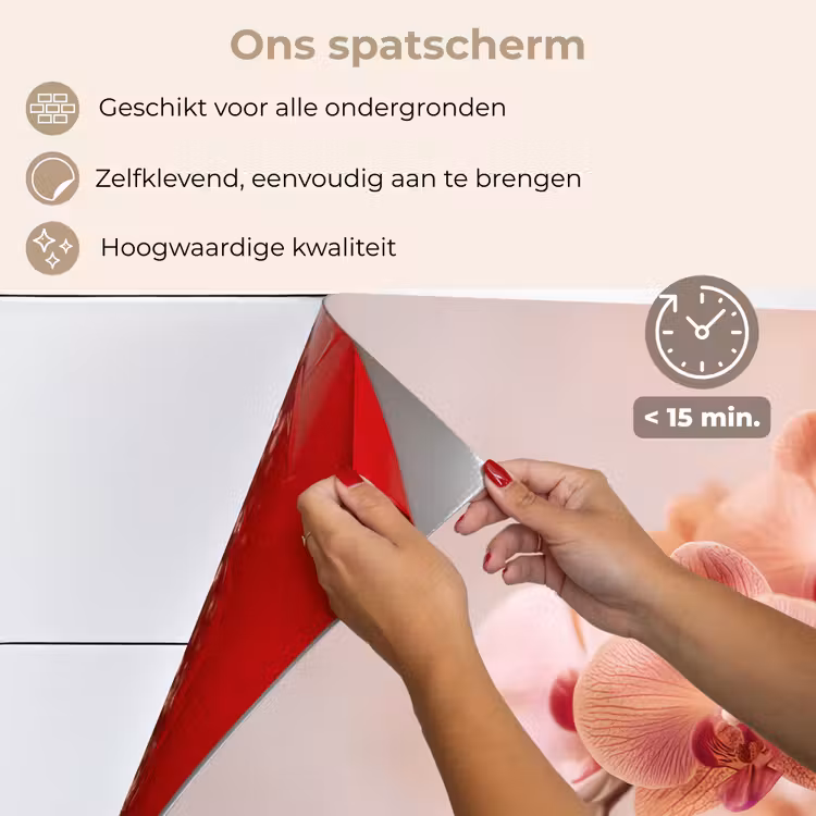 Orchidee - Bloemen - Roze - Bloemblaadjes keuken achterwand spatscherm klein -spatscherm_NL