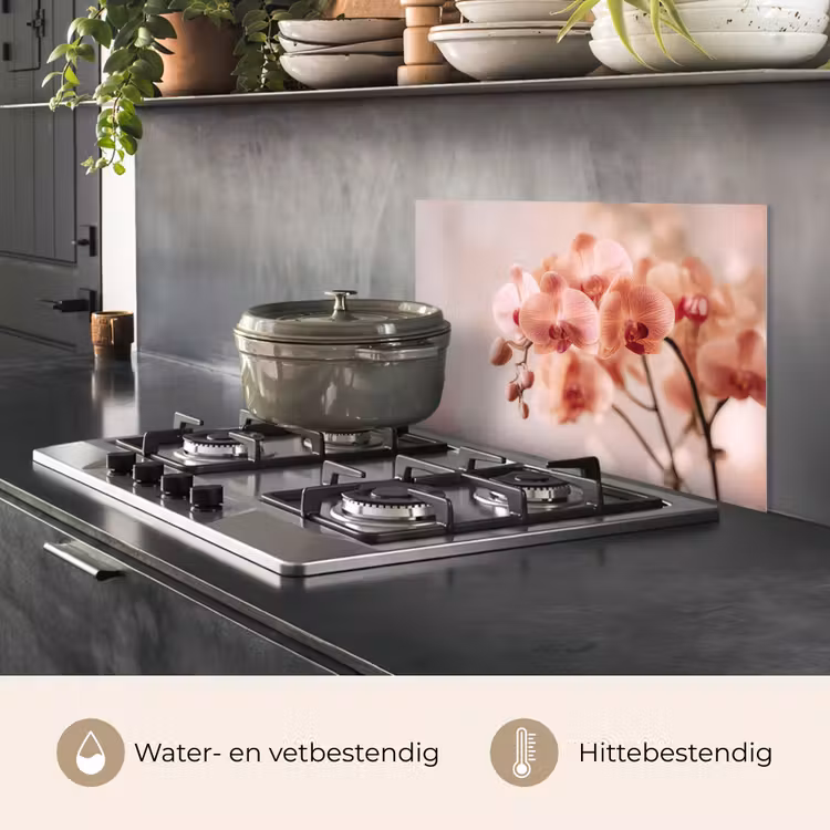 Orchidee - Bloemen - Roze - Bloemblaadjes keuken achterwand spatscherm klein -usp_NL
