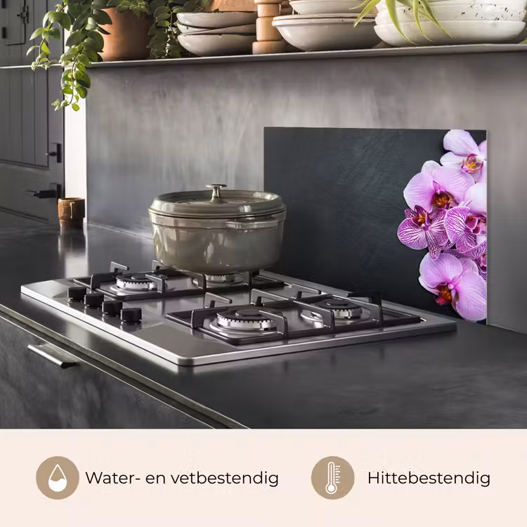 Orchidee - Bloemen - Roze - Flora keuken achterwand spatscherm klein -usp_NL