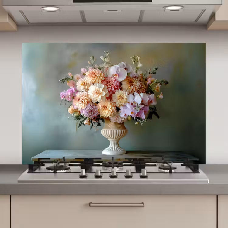 Orchidee - Boeket - Vaas - Bloemen keuken achterwand spatscherm klein -3d_website