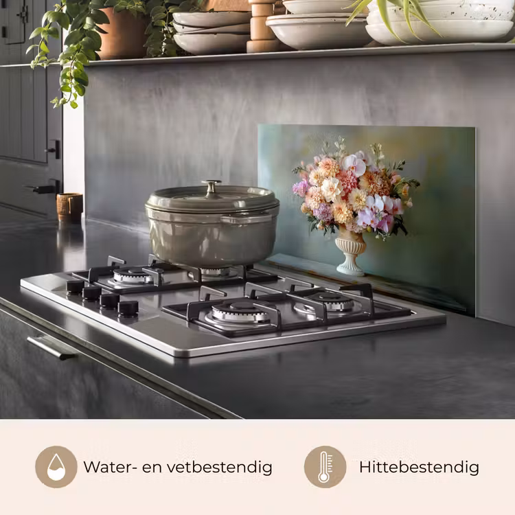 Orchidee - Boeket - Vaas - Bloemen keuken achterwand spatscherm klein -usp_NL