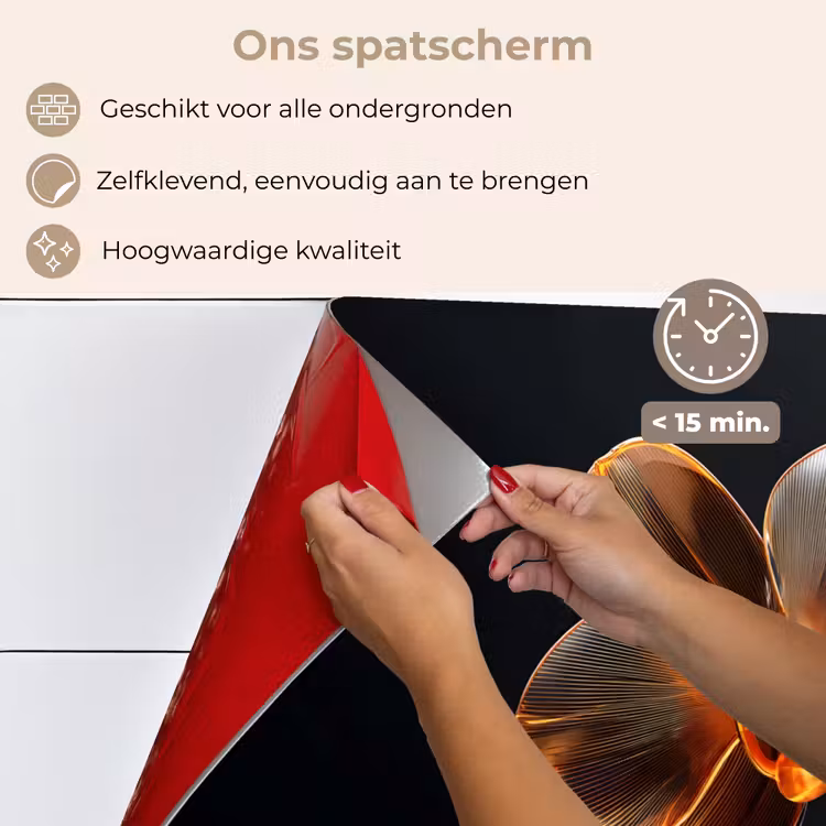 Orchidee - Doorzichtig - Bloem keuken achterwand spatscherm klein -spatscherm_NL