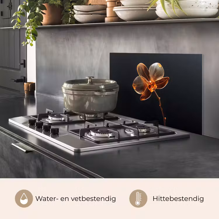Orchidee - Doorzichtig - Bloem keuken achterwand spatscherm klein -usp_NL