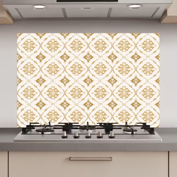 Ornament - Klassiek - Goud keuken achterwand spatscherm klein 900 -3d_website