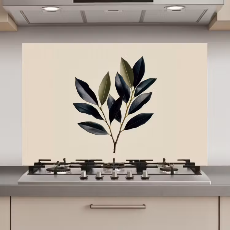 Ovaal - Olijfgroen - Simpel keuken achterwand spatscherm klein -3d_website
