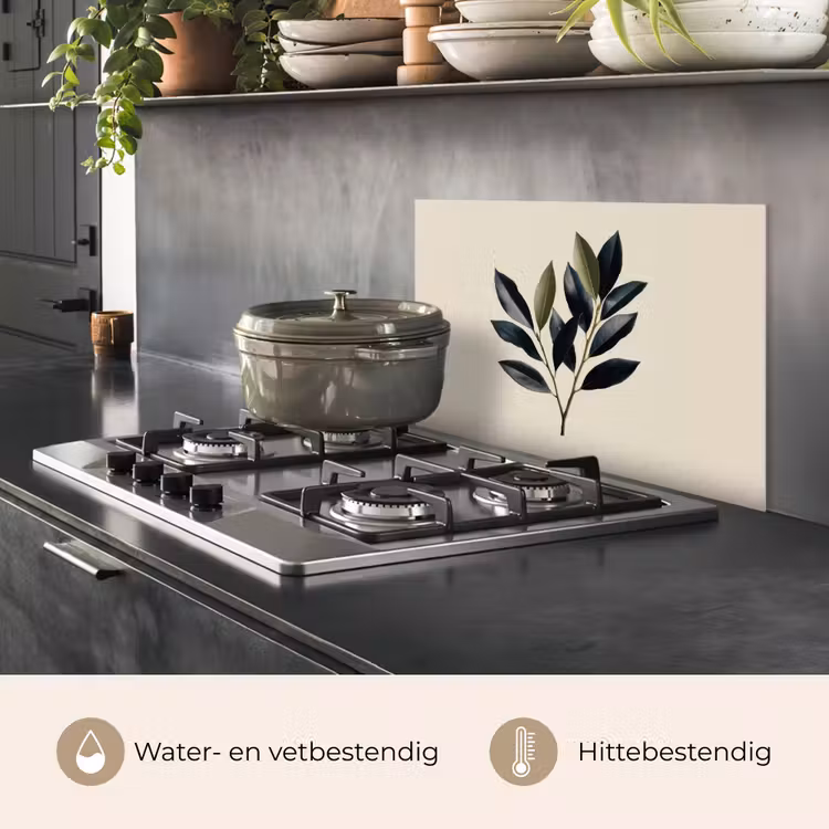Ovaal - Olijfgroen - Simpel keuken achterwand spatscherm klein -usp_NL