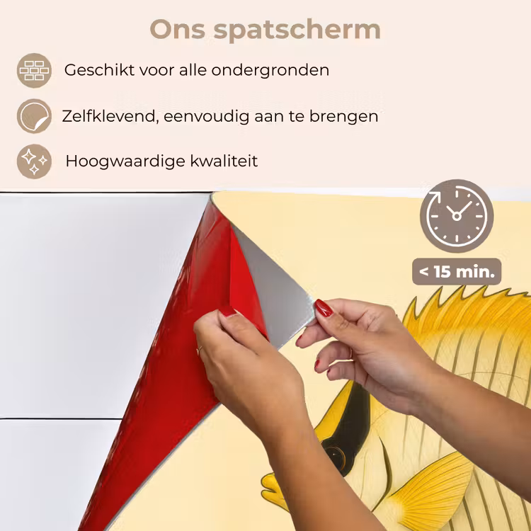 Ovaal - Vis - Geel - Schubben keuken achterwand spatscherm klein -spatscherm_NL
