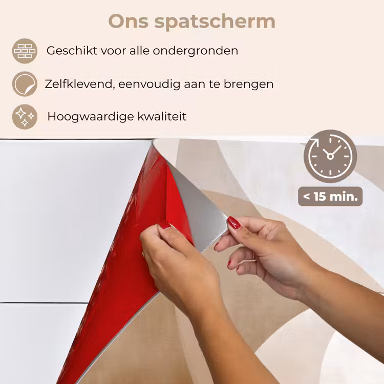 Ovale vormen - Transparant - Zachte overgang keuken achterwand spatscherm klein -spatscherm_NL