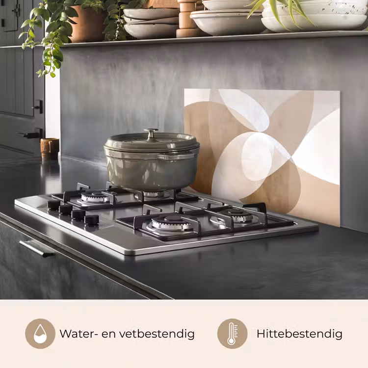 Ovale vormen - Transparant - Zachte overgang keuken achterwand spatscherm klein -usp_NL
