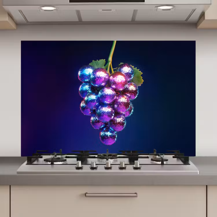 Paars - Disco - Feest - Druif keuken achterwand spatscherm klein -3d_website