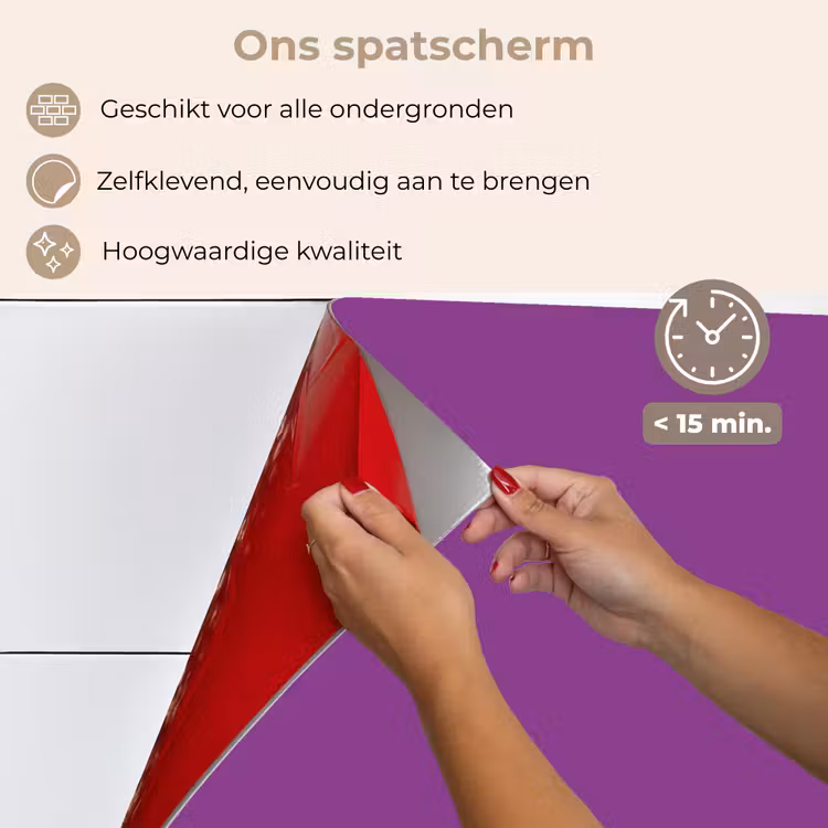 Paars - Kleuren - Effen keuken achterwand spatscherm klein 900 -spatscherm_NL