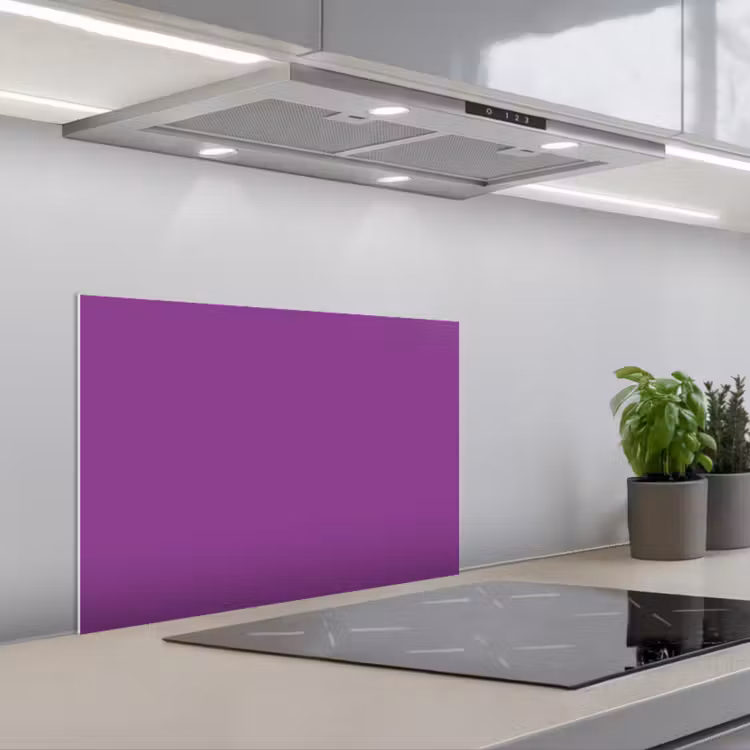 Paars - Kleuren - Effen keuken achterwand spatscherm klein 900 -3d_schuin