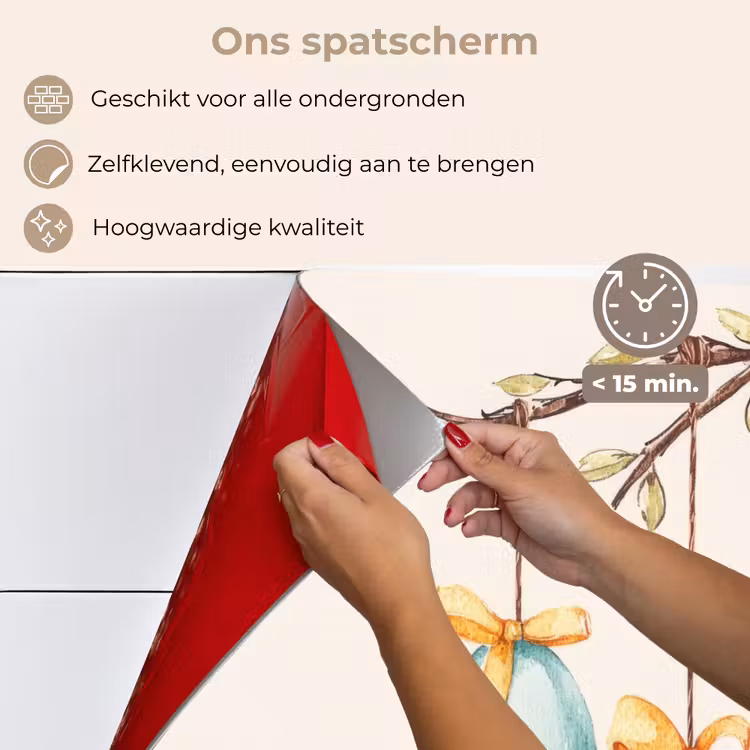 Paastak - Strikje - Eieren keuken achterwand spatscherm klein -spatscherm_NL