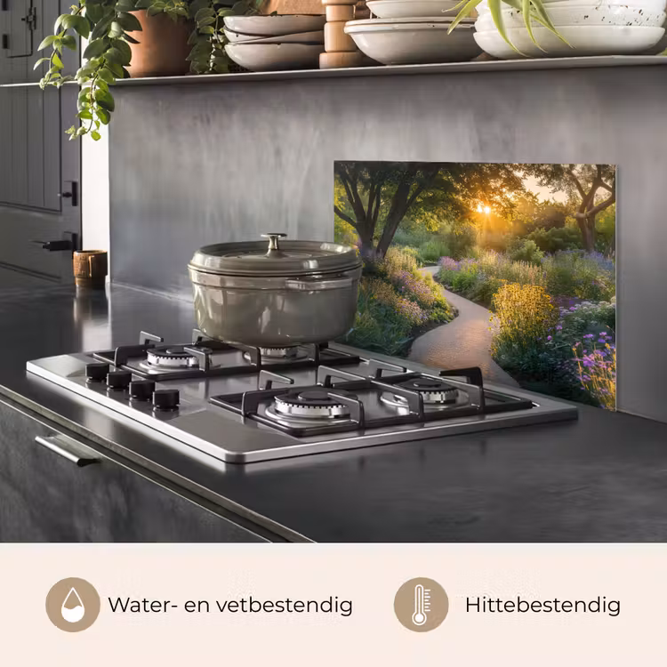 Pad - Bloemen - Park keuken achterwand spatscherm klein -usp_NL